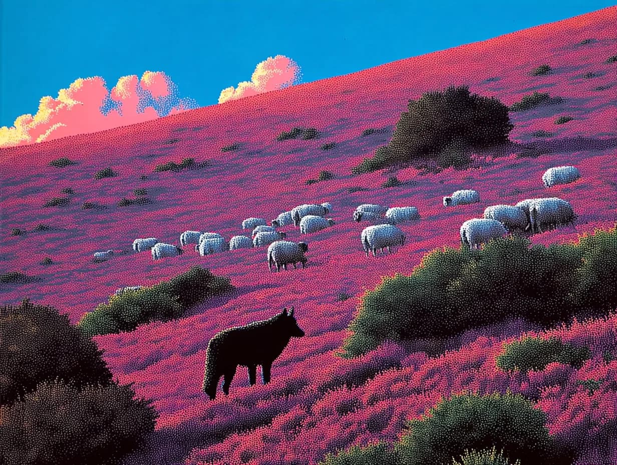 Wolf observing sheep - representing finding security gaps before attackers
